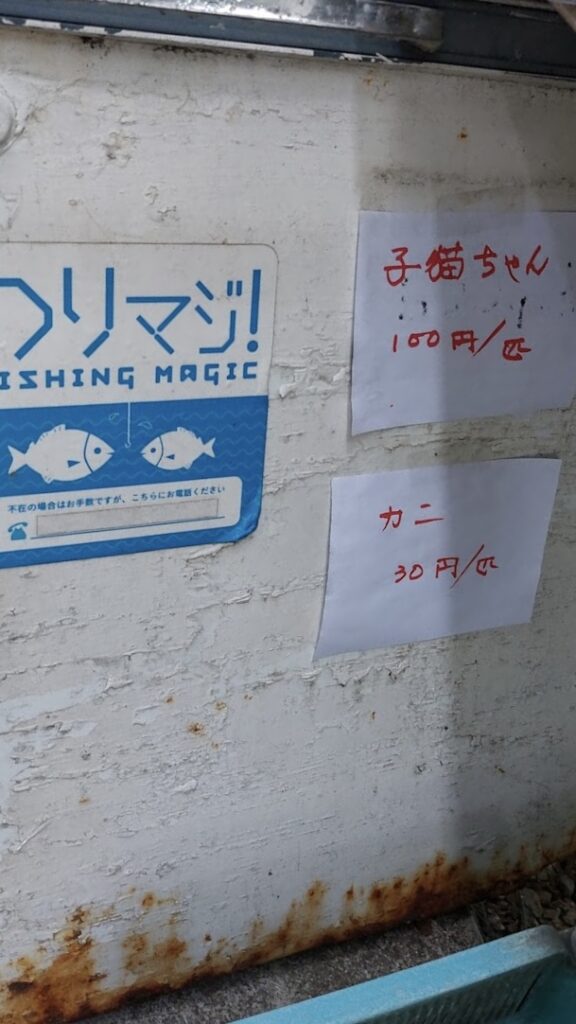 買取価格ウグイ200円、子猫100円（ネタ？ホンマに？）